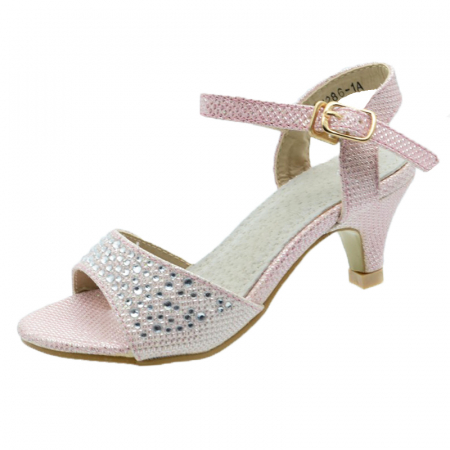 Sandale cu toc fete - Sandale cu toc pentru fete MRS R1286-1A-26, Roz