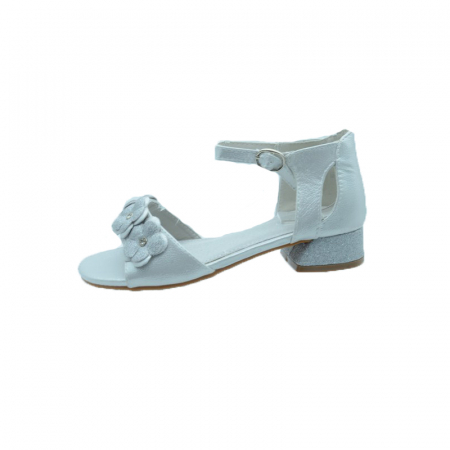 Sandale cu toc fete - Sandale cu toc pentru fete MRS R723-AR-29, Argintiu