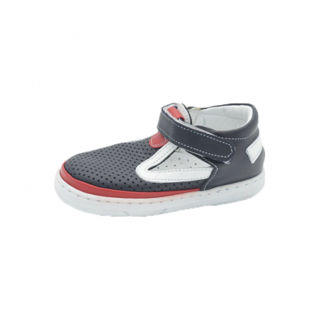 Incaltaminte baieti - Pantofi ortopedici din piele pentru baieti Small Foot SSMF7-25, Negru
