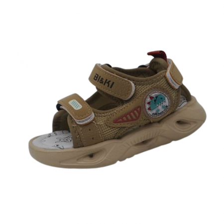Incaltaminte baieti - Sandale ortopedice, cu leduri, pentru baieti, Bi&Ki A-B11540-D, Maro