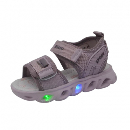 Încălțaminte fete - Sandale ortopedice, cu leduri, pentru fete, Bi&Ki, A-B01402-F, Roz