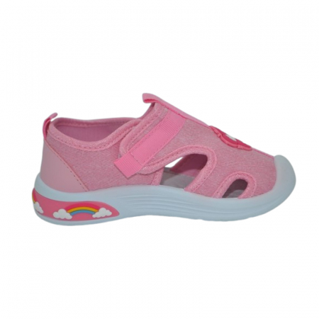 Sandale ortopedice, din panza pentru fete, Tom Miki T-10985-B, Roz [1]