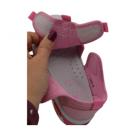Sandale ortopedice, din panza pentru fete, Tom Miki T-10985-B, Roz [3]
