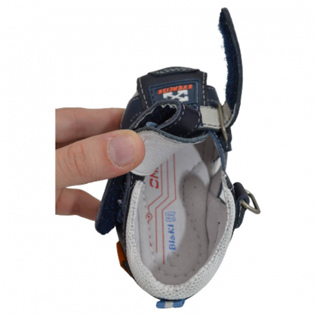 Sandale ortopedice din piele pentru baieti Bi&Ki A-B01107-C, Bleumarin [3]