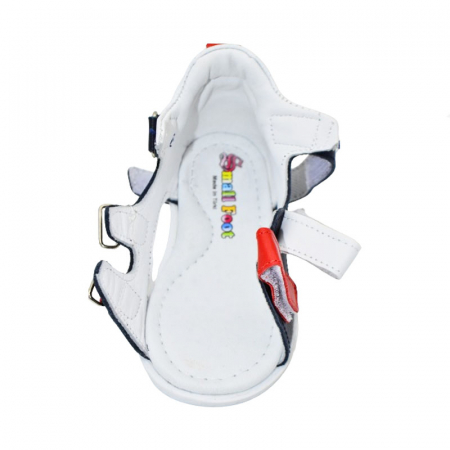 Sandale ortopedice din piele pentru baieti Small Foot PBSF-05, Bleumarin [5]