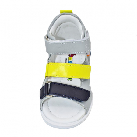 Sandale ortopedice din piele pentru baieti Small Foot PBSF-07, Gri [2]