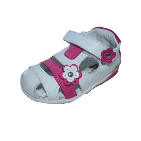 Încălțaminte fete - Sandale ortopedice din piele pentru fete Sibel SBL57-25, Multicolor