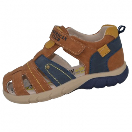 Sandale băieți - Sandale ortopedice pentru baieti American Club XD138/24-M, Maro