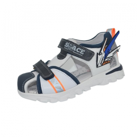 Incaltaminte baieti - Sandale ortopedice pentru baieti, Bi&Ki, A-B0128-A, Alb