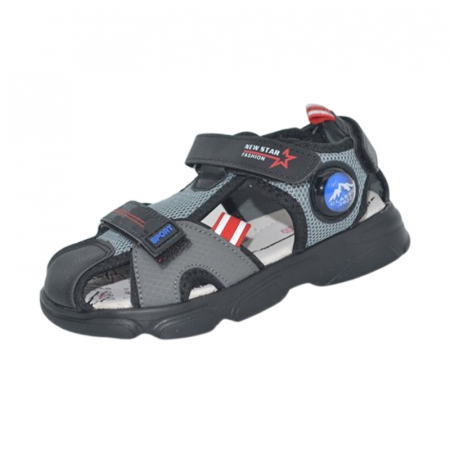 Sandale băieți - Sandale ortopedice pentru baieti, Tom Miki T-10080-A, Negru