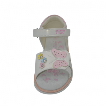 Sandale ortopedice pentru fete, American Club, XD124/24W, Alb [2]