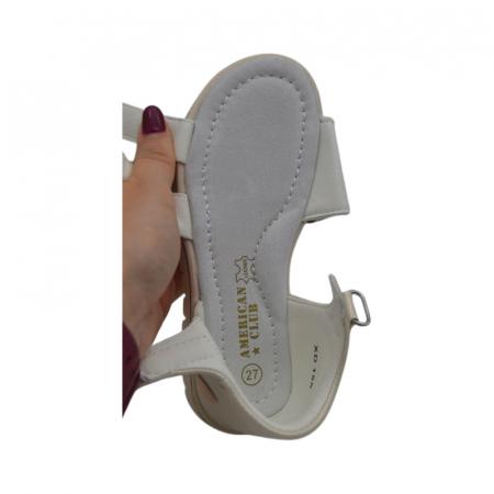 Sandale ortopedice pentru fete, American Club, XD155, Crem [4]