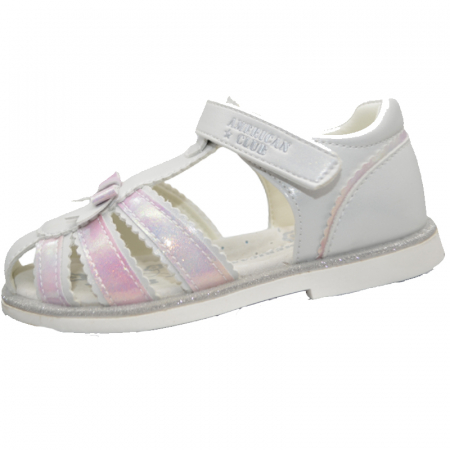 Încălțaminte fete - Sandale ortopedice pentru fete American Club XD87/23A, Alb