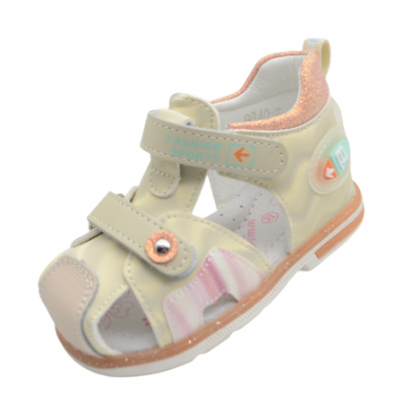 Sandale fete - Sandale ortopedice pentru fete Tom Miki C-T9840-Z, Bej