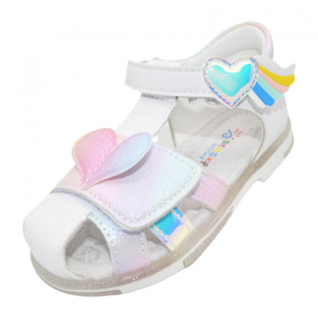 Sandale ortopedice pentru fete Bessky HL1430-1B, Alb [2]