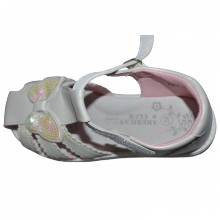 Sandale ortopedice pentru fete American Club XD54/22, Alb [3]