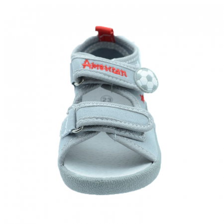 Sandale pentru baieti American Club 35/19G-25, Gri [2]