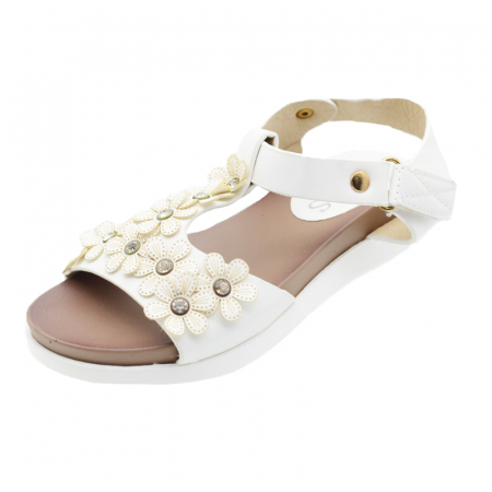 Sandale fete - Sandale pentru fete MRS R803A-31, Alb