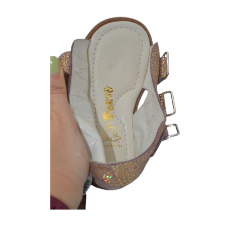 Sandale profilactice, din piele naturala, pentru fete, Mrugala 1110-49, Auriu [4]