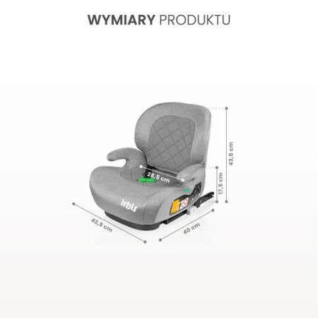 Scaun auto inaltator, pentru copii cu inaltimea 125-150 cm, Caretero Irbis 322388, Gri [9]
