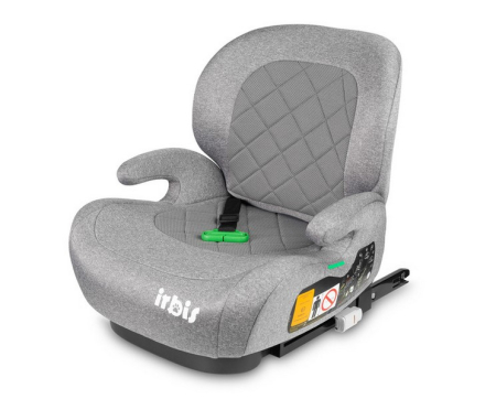 Inaltator auto - Scaun auto inaltator, pentru copii cu inaltimea 125-150 cm, Caretero Irbis 322388, Gri