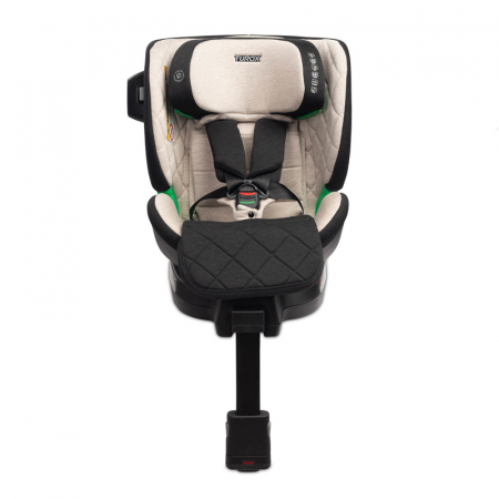 Scaun auto rotativ cu sistem isofix 40-150 cm, 0 luni+, Caretero Turox I-SIZE 030184-B, Bej [6]