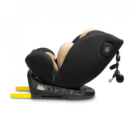 Scaun auto rotativ cu sistem isofix+Top Teather, 40-150 cm, 0-36 kg, 0 luni+, Caretero Commo I-Size 030173B, Bej [8]