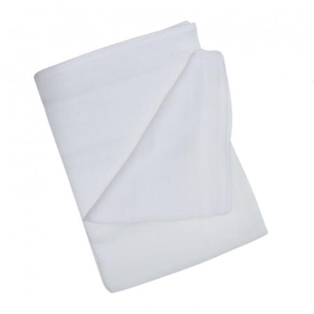 Aleze si chilotei scutec - Scutec din muselina  70 x 80 cm pentru bebelusi Mini Junior SMUS-01, Alb