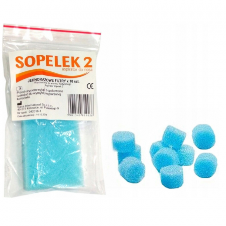 Set 10 bureti de inlocuire pentru aspiratorul nazal Sopelek 819038, Turcoaz [2]