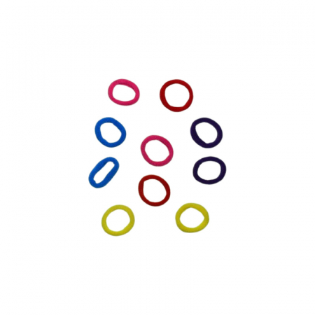 Accesorii par fetite - Set 10 elastice de par pentru fete, Mini Junior 2307MJ1-M1, Multicolor