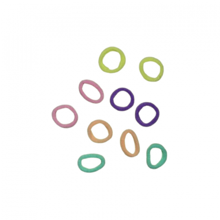 Accesorii par fetite - Set 10 elastice de par pentru fete, Mini Junior 2307MJ1-M2, Multicolor