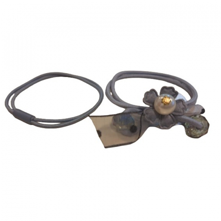 Accesorii par fetite - Set 2 elastice de par pentru fete Mini Junior MJ010324-14, Gri