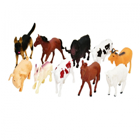 Figurine - Set 10 Figurine animale de ferma OEM DY1005M, Multicolor