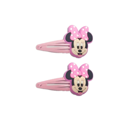 Accesorii par fetite - Set 2 agrafe de par cu agrafa, pentru fete, Mini Junior AGR1209, Roz