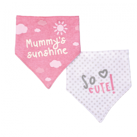 Bavete - Set 2 bavete din bumbac pentru bebelusi BabyOno 879/03