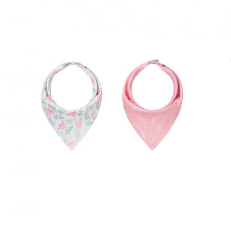 Bavete - Set 2 bavete tip bandana pentru fete BabyOno 879-10B, Multicolor