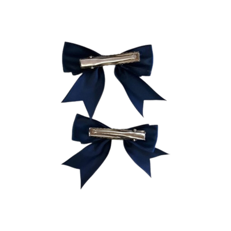 Set 2 fundite de par cu agrafa, pentru fete, Mini Junior AGRF0810, Bleumarin [1]