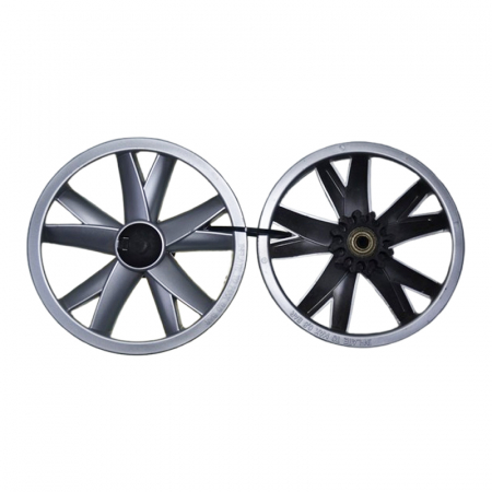 Set 2 jante spate, din plastic, pentru carucior BabyActive, JC3006, Gri [3]