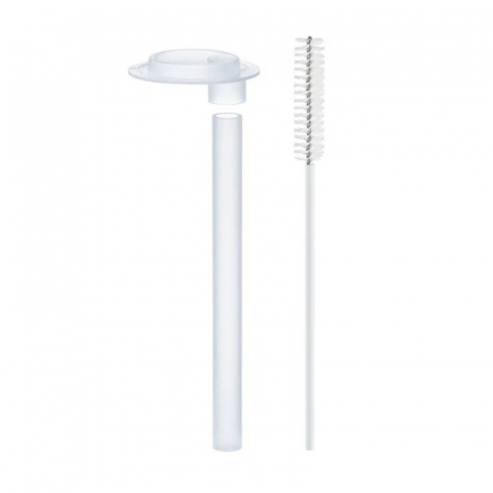 Biberoane si tetine - Set de adaptoare pai si perie profesionale Anti-Colic Nuk 255626, Alb