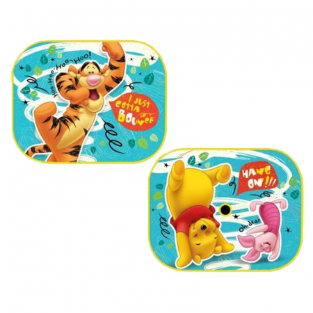Scaune auto - Set 2 parasolare auto cu ventuza 44 x 35 cm Winnie the Pooh Disney 9305, Multicolor