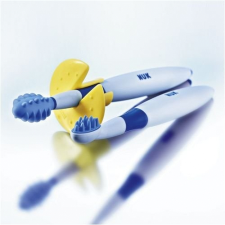 Set 2 perii cu inel de protectie Nuk 256205, Multicolor [1]