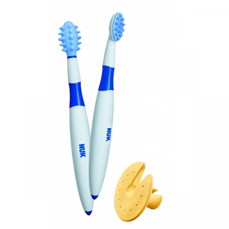 Set 2 perii cu inel de protectie Nuk 256205, Multicolor [0]