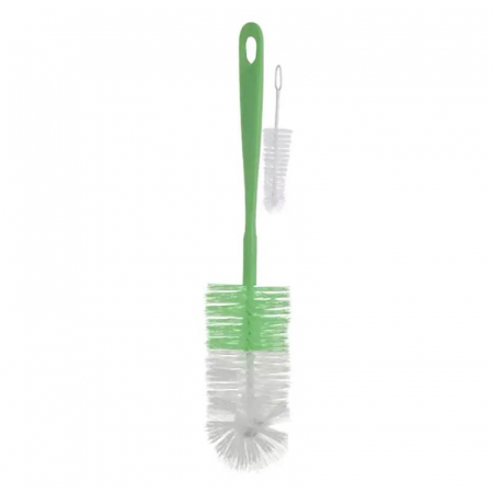 Biberoane si tetine - Set 2 perii pentru curatarea biberoanelor si a tetinelor BabyOno 721-V, Verde