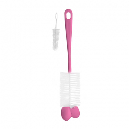 Biberoane si tetine - Set 2 perii pentru curatarea biberoanelor si a tetinelor BabyOno 720/02, Multicolor