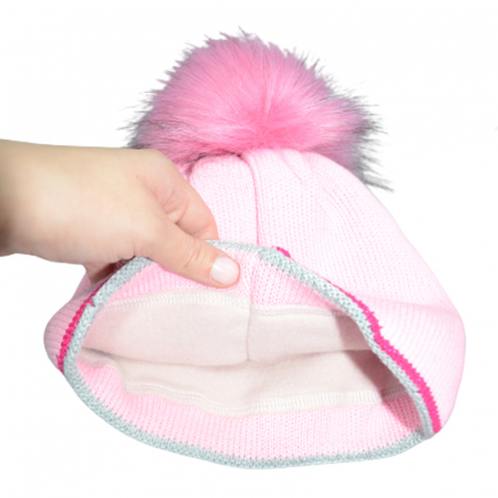 Set 2 piese caciula si fular pentru fete Gracek GR4500, Roz [2]