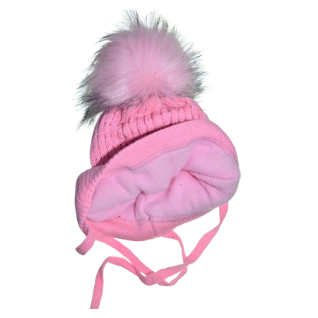 Set 2 piese caciula si guler pentru fete, Mini Junior 3110R2-6, Roz [2]