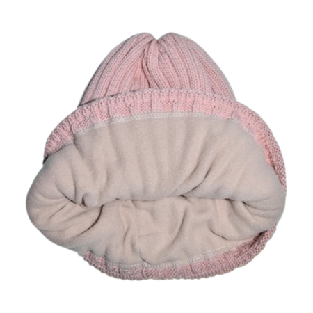 Set 2 piese caciula si guler pentru fete, Mini Junior C0111R2-4, Roz [3]