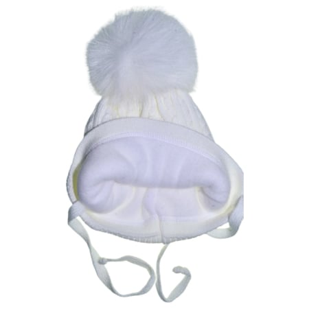 Set 2 piese caciula si guler pentru fete, Mini Junior CF3110A-6, Alb [3]