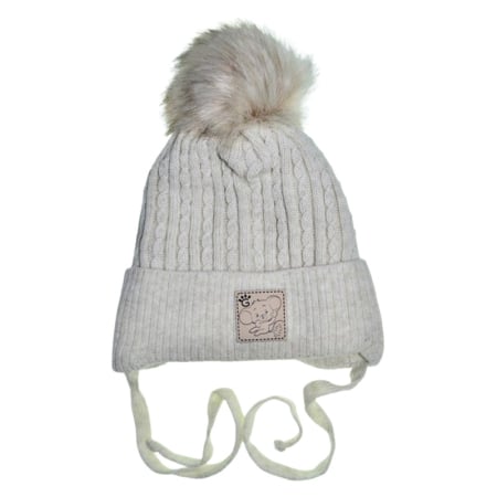 Set 2 piese caciula si guler pentru fete, Mini Junior CF3110C-6, Crem [2]