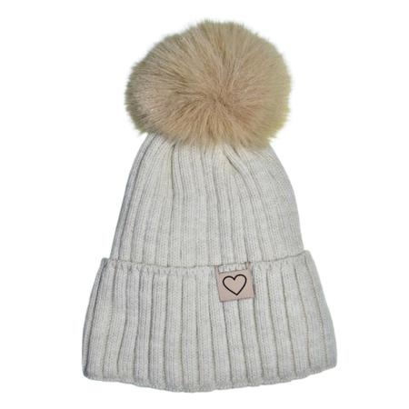 Set 2 piese caciula si guler pentru fete, Mini Junior CF3110C2-3, Crem [2]